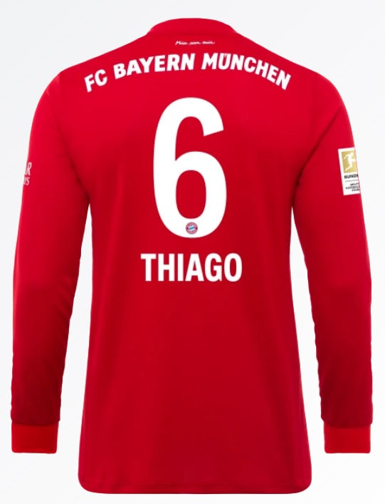 Thiago Long Sleeve 19 20 Home Jersey Online Hot Sale