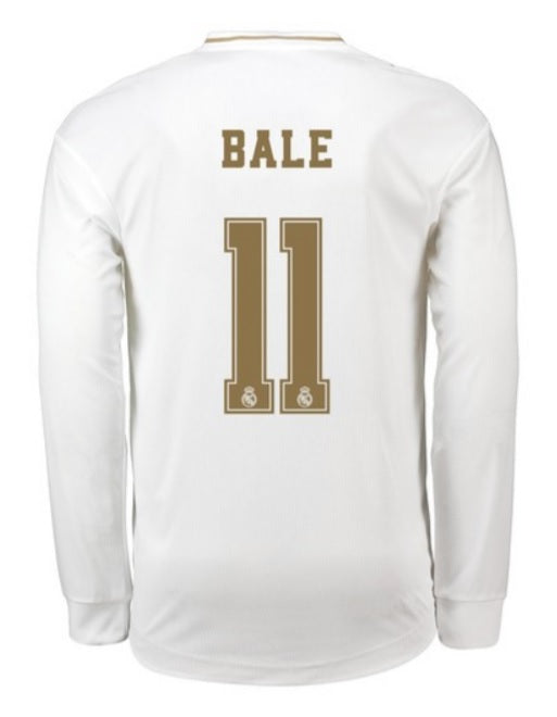 Gareth Bale Real Madrid Long Sleeve 19 20 Home Jersey on Sale