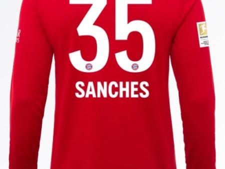 FC Bayern Sanches LS 19 20 Home Jersey Cheap