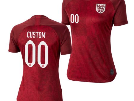 England Custom Women s 2019 Away Jersey For Discount