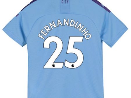 Fernandinho Manchester City Youth 19 20 Home Jersey For Discount