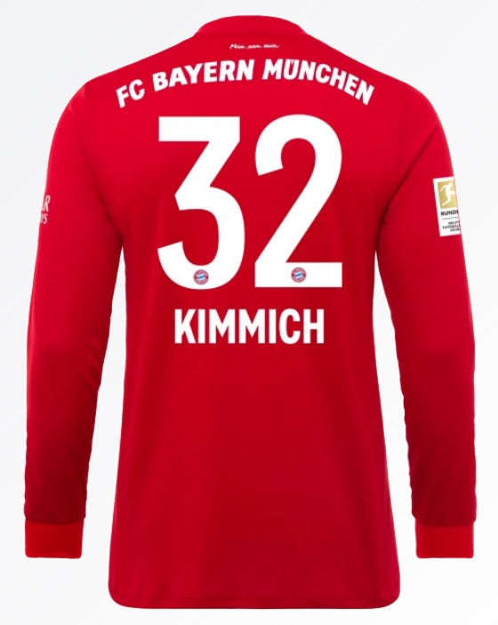 Joshua Kimmich Long Sleeve 19 20 Home Jersey For Cheap