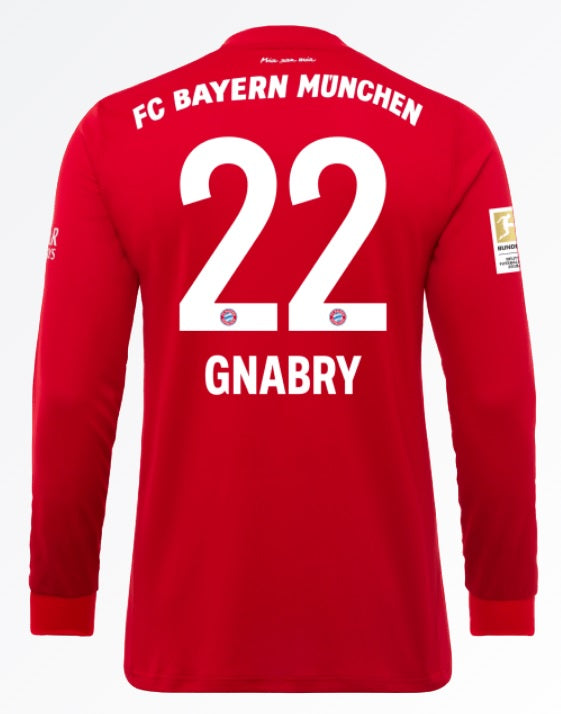 Serge Gnabry LS 19 20 Home Jersey For Discount