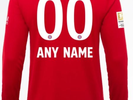 Bayern Munich Custom LS 19 20 Home Jersey Discount