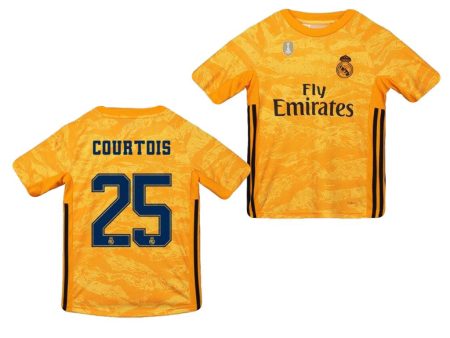 Thibaut Courtois Real Madrid Kids 19 20 Goalkeeper Home Jersey Discount