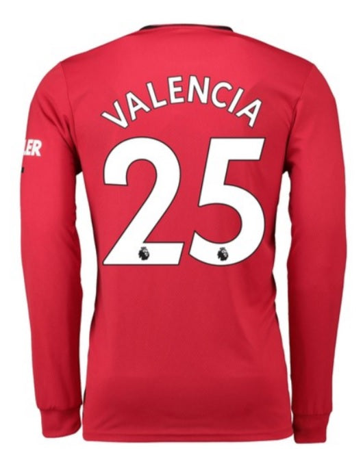 Manu Valencia Long Sleeve 19 20 Home Jersey Discount