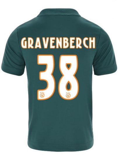 Ryan Gravenberch Ajax kids 19 20 Away Jersey For Discount