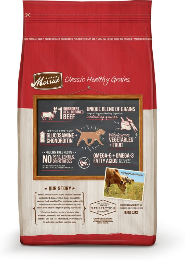 Merrick Classic Beef & Brown Rice Recipe with Ancient Grains Dry Dog Food Online Hot Sale