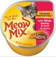 Meow Mix Tender Favorites Real Chicken and Beef in Gravy Cat Food Cups For Discount