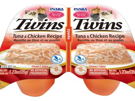 Inaba Cat Twin Cups Tuna & Chicken Recipe Cat Food Topper For Discount