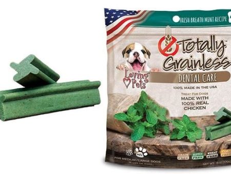 Loving Pets Totally Grainless Grain Free Fresh Breath Mint Recipe Dental Care Dog Treats For Cheap