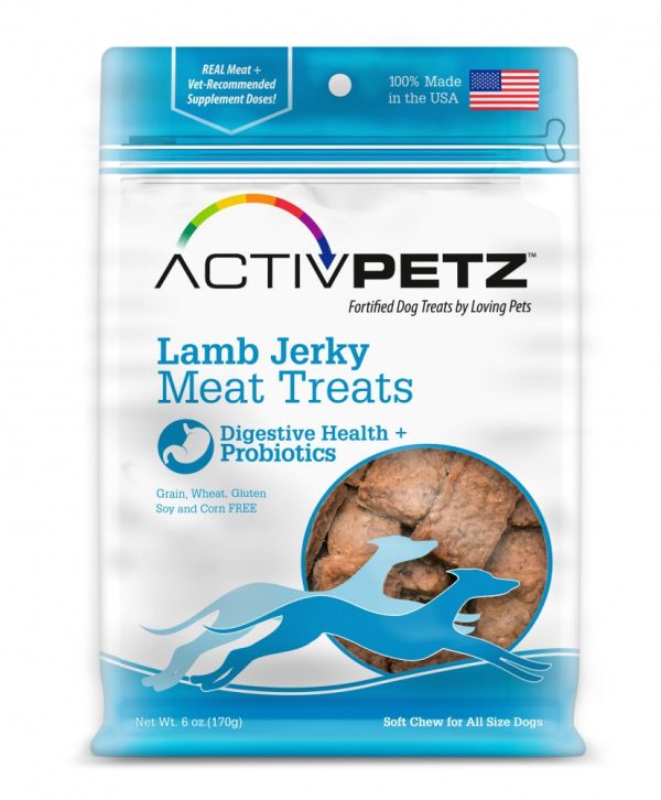 Loving Pets ActivPetz Grain Free Lamb Jerky Digestive Health and Probiotics Dog Treats on Sale