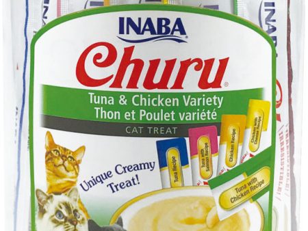 Inaba Churu Tuna & Chicken Puree Cat Treat Variety Pack Supply