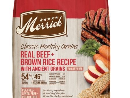 Merrick Classic Beef & Brown Rice Recipe with Ancient Grains Dry Dog Food Online Hot Sale