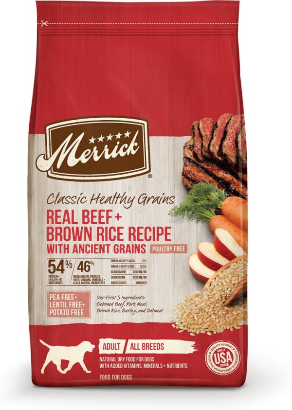 Merrick Classic Beef & Brown Rice Recipe with Ancient Grains Dry Dog Food Online Hot Sale